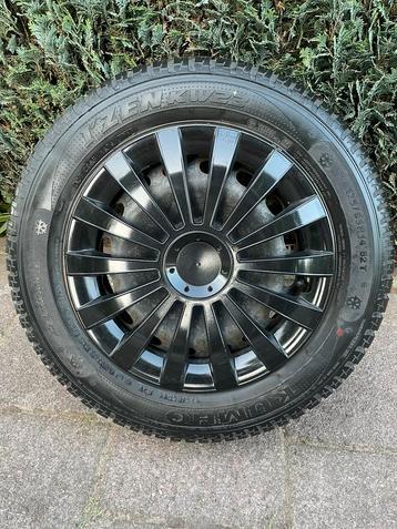 4x 175/65 R14 82T Fiat 500 Winterband Velg Wieldop Zwart beschikbaar voor biedingen