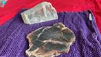 Mineraal en versteend hout samen te koop.  Ophalen, Verzamelen, Mineralen en Fossielen, Ophalen, Mineraal
