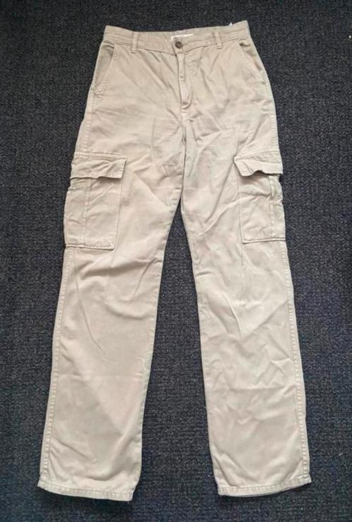 Stradivarius str beige baggy cargo broek wijde pijpen 38 40, Kleding | Dames, Broeken en Pantalons, Zo goed als nieuw, Maat 38/40 (M)