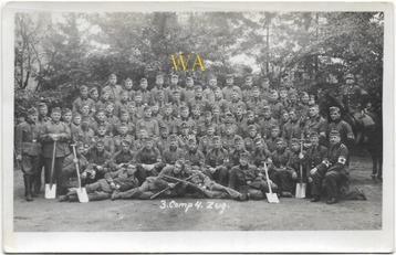 Grote Groepsfoto Soldaten 3. Kompanie, 4. Zug. PK Formaat beschikbaar voor biedingen