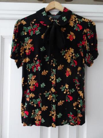 Hell Bunny herfst print blouse maat S beschikbaar voor biedingen