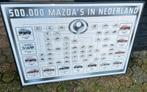 Mazda herdenkings plaat  voor 500 000 verkopen, Ophalen, Gebruikt, 50 tot 75 cm, Metaal of Aluminium