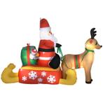 Kerstman kerstslee opblaasfiguur nieuw, Diversen, Kerst, Ophalen of Verzenden, Nieuw