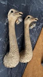 Stijlvolle Gouden Zwaan Wandlampen - Zo Goed Als Nieuw, Ophalen of Verzenden, Zo goed als nieuw, Overige typen