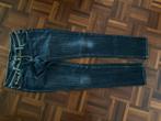 dames spijkerbroek- donker blauw - maat 38/40, Ophalen, Zo goed als nieuw, Blauw, W30 - W32 (confectie 38/40)