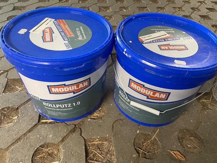 dekkende structuurverf 9010 NIEUW 27 liter, Doe-het-zelf en Verbouw, Verf, Beits en Lak, Nieuw, Verf, 5 tot 10 liter, Wit, Ophalen of Verzenden