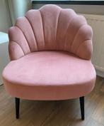 Velvet fauteuil oud roze ZGAN, Ophalen, Zo goed als nieuw, 75 tot 100 cm, 50 tot 75 cm