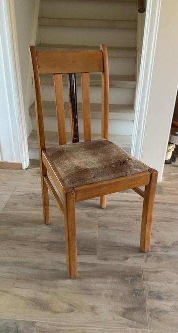 Beukenhouten eetkamerstoel, vintage jaren 40 beschikbaar voor biedingen