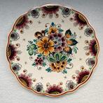 Gekleurd Delfts handbeschilderd wandbord Schoonhoven - 19 cm, Antiek en Kunst, Antiek | Wandborden en Tegels, Ophalen of Verzenden