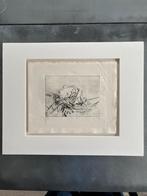 Jef Diederen, ets, met kerktoren, 1954, Antiek en Kunst, Ophalen of Verzenden