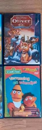 Disney dvd Oliver & co en  Bert en Ernie 2€ per stuk, Alle leeftijden, Ophalen of Verzenden, Gebruikt, Tekenfilms en Animatie