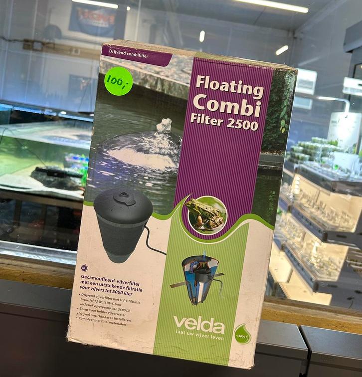 Velda Floating Combi Filter 2500, Tuin en Terras, Vijver-toebehoren, Zo goed als nieuw, Vijverfilter, Ophalen of Verzenden