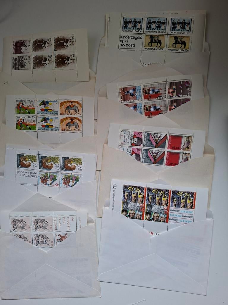 Kinderpostzegels 1974 tot en met 1990, Ophalen of Verzenden, Nederland