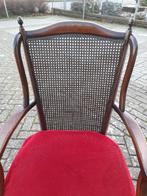 Nette noten fauteuile met webbing rug en los kussen, Antiek en Kunst, Ophalen