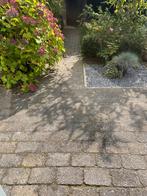 Gratis ca 22 m2 trommelstenen 14x21 cm, Tuin en Terras, Ophalen, Gebruikt, Klinkers, 10 m² of meer