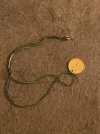 Goud kleurige  ketting met 1 cent munt hanger, Ophalen, Gebruikt, Overige materialen, Met hanger