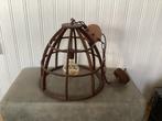 Industriële Roestkleurige Hanglamp, Huis en Inrichting, Gebruikt, Ophalen of Verzenden, Metaal, Minder dan 50 cm