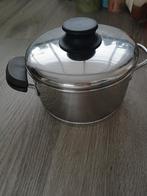 Pan 18,5cm kleine pan met deksel 18/10 staal, Huis en Inrichting, Keuken | Potten en Pannen, Ophalen of Verzenden, Gebruikt, Rvs