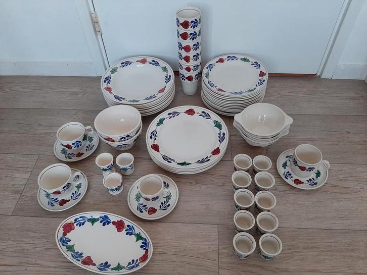 Boerenbont Servies met Gebreken, Huis en Inrichting, Keuken | Servies, Gebruikt, Bord(en), Boerenbont, Aardewerk, Ophalen