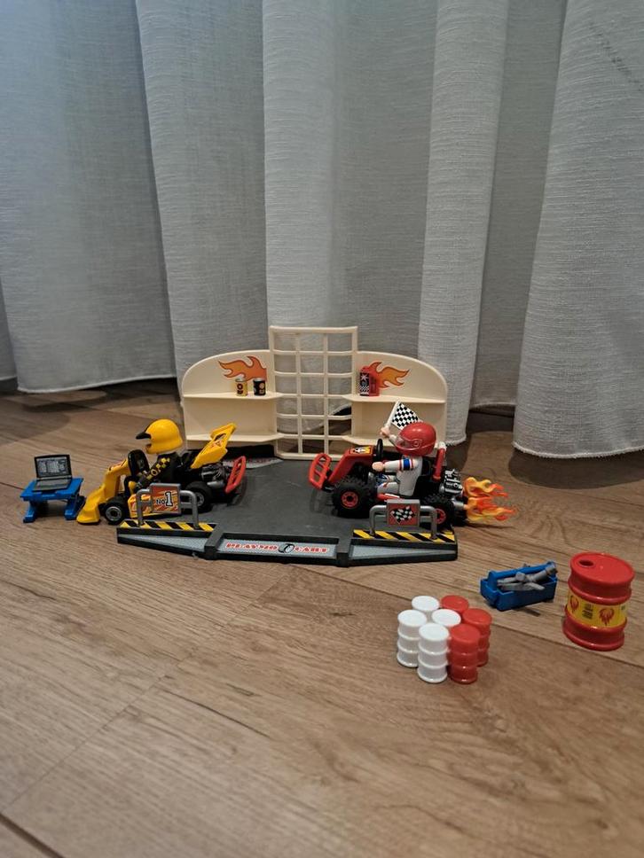 Playmobil Go-Kart Garage Starter Set (6869), Kinderen en Baby's, Speelgoed | Playmobil, Zo goed als nieuw, Complete set, Ophalen