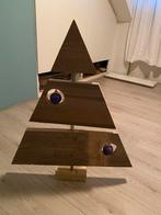 Houten kerstboom met decoratie, Diversen, Kerst, Ophalen of Verzenden, Zo goed als nieuw