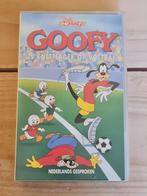 VHS Disney - Goofy is knettergek op voetbal VHS 4078/16, Alle leeftijden, Ophalen of Verzenden, Zo goed als nieuw, Nederlandstalig