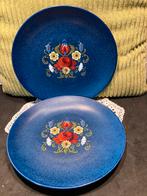 Vintage Dinerbord blauw met bloemen (111225), Huis en Inrichting, Keuken | Servies, Gebruikt, Ophalen of Verzenden, Bord(en), Overige stijlen