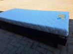 Zwart Comming 1-persoonsbed met matras en lattenbodem, Verstelbaar, Eenpersoons, Zwart, Ophalen of Verzenden