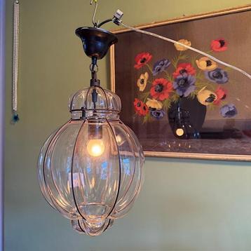 Hanglamp, venetiaans, mond geblazen, vintage, jr 70/80 beschikbaar voor biedingen