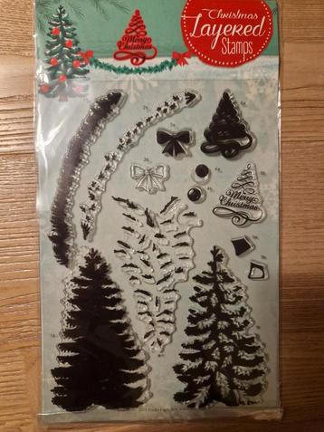 Christmas Layered Stamps - Nieuwe stempelset beschikbaar voor biedingen