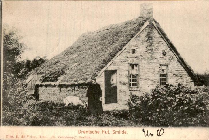Smilde - Drentsche Hut, Verzamelen, Ansichtkaarten | Nederland, Gelopen, Utrecht, Voor 1920, Ophalen of Verzenden