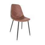 Vintage leren design stoelen, Piana franky stoel retro.  955, Nieuw, Ophalen of Verzenden, Zwart