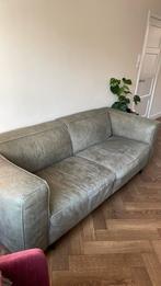 Leren bank, Huis en Inrichting, Banken | Bankstellen, Ophalen, Overige maten, Zo goed als nieuw, Rechte bank