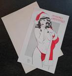 Bettie Page Season greetings kerstmis pinup, Ophalen of Verzenden, 1980 tot heden, Ongelopen, Feest(dag)