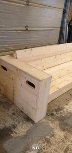 steigerhout loungebank en hocker, Tuin en Terras, Verzenden, Nieuw, Hout
