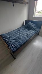 Stoer steigerhouten twijfelaar bed, Huis en Inrichting, Slaapkamer | Bedden, Ophalen, Industriel landelijk, Steigerhout, Zo goed als nieuw