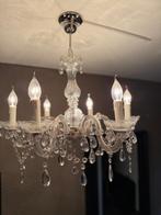 Prachtige kroonluchter van glas., Ophalen, Zo goed als nieuw, Glas, Brocante. Geschikt voor alle stijlen