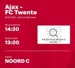 2 kaarten naast elkaar Ajax - Twente, Tickets en Kaartjes, Sport | Voetbal, Seizoenskaart, Twee personen, Mei