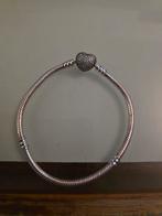 Pandora Moments Sprankelende Snake Chain Armband, Ophalen of Verzenden, Zo goed als nieuw, Zilver, Zilver