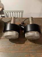 VINTAGE LAMPEN 2 STUKS PHILIPS KALFF HANGLAMP GLAS, Antiek en Kunst, Ophalen of Verzenden