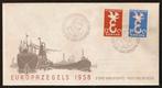 Nederland FDC E35 Zonder Adres, Europazegels 1958, Postzegels en Munten, Postzegels | Eerstedagenveloppen, Ophalen of Verzenden