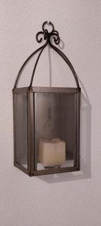 Kandelaar voor aan muur, kaarsenhouder 25 cm, Gebruikt, Ophalen of Verzenden, Metaal, Kandelaar