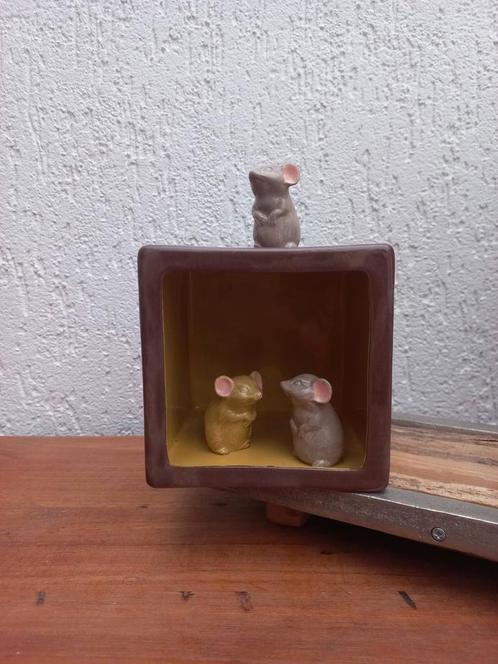 Grappige decoratie. Muizen. Beeld. Curiosa. Muis, Antiek en Kunst, Curiosa en Brocante, Ophalen of Verzenden