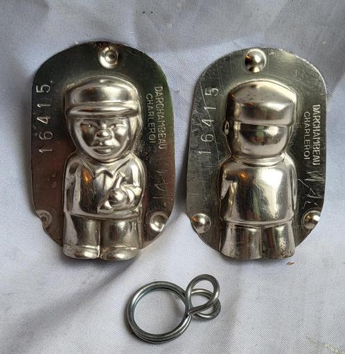 Oude chocoladevorm: MAN met PIJP (merk DARCHAMBEAU CHARLEROI, Antiek en Kunst, Curiosa en Brocante, Ophalen of Verzenden