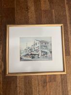 Schilderijtje Straatscène Lijstje Art Decoratie K, Ophalen