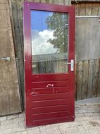 Zeer nette hardhouten achterdeur, Doe-het-zelf en Verbouw, Deuren en Horren, Ophalen, 80 tot 100 cm, 200 tot 215 cm, Glas