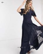 :Donkerblauwe ASOS galajurk. Nieuw met prijskaartje., Blauw, Nieuw, Ophalen of Verzenden, Maat 36 (S)