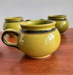 Set 4 vintage koffie - cappuccino mokken bekers, Antiek en Kunst, Antiek | Keramiek en Aardewerk, Ophalen of Verzenden