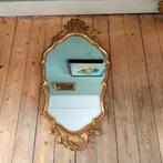 Lucky Vintage Franse grote gouden brocante spiegel, Antiek en Kunst, Antiek | Spiegels, Ophalen, Overige vormen, Minder dan 50 cm