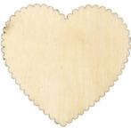 Houten hart label 5,1 x 5,1 cm dikte 1 mm, Overige merken, ,, Nieuw, Ophalen of Verzenden